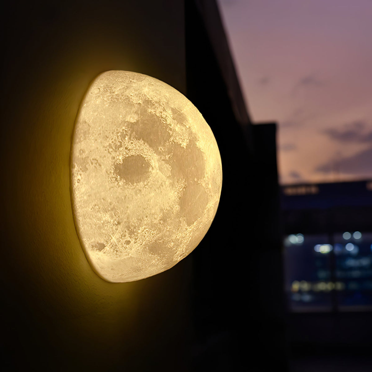 Brivel aplique de pared nórdico Art Moon 3D plástico