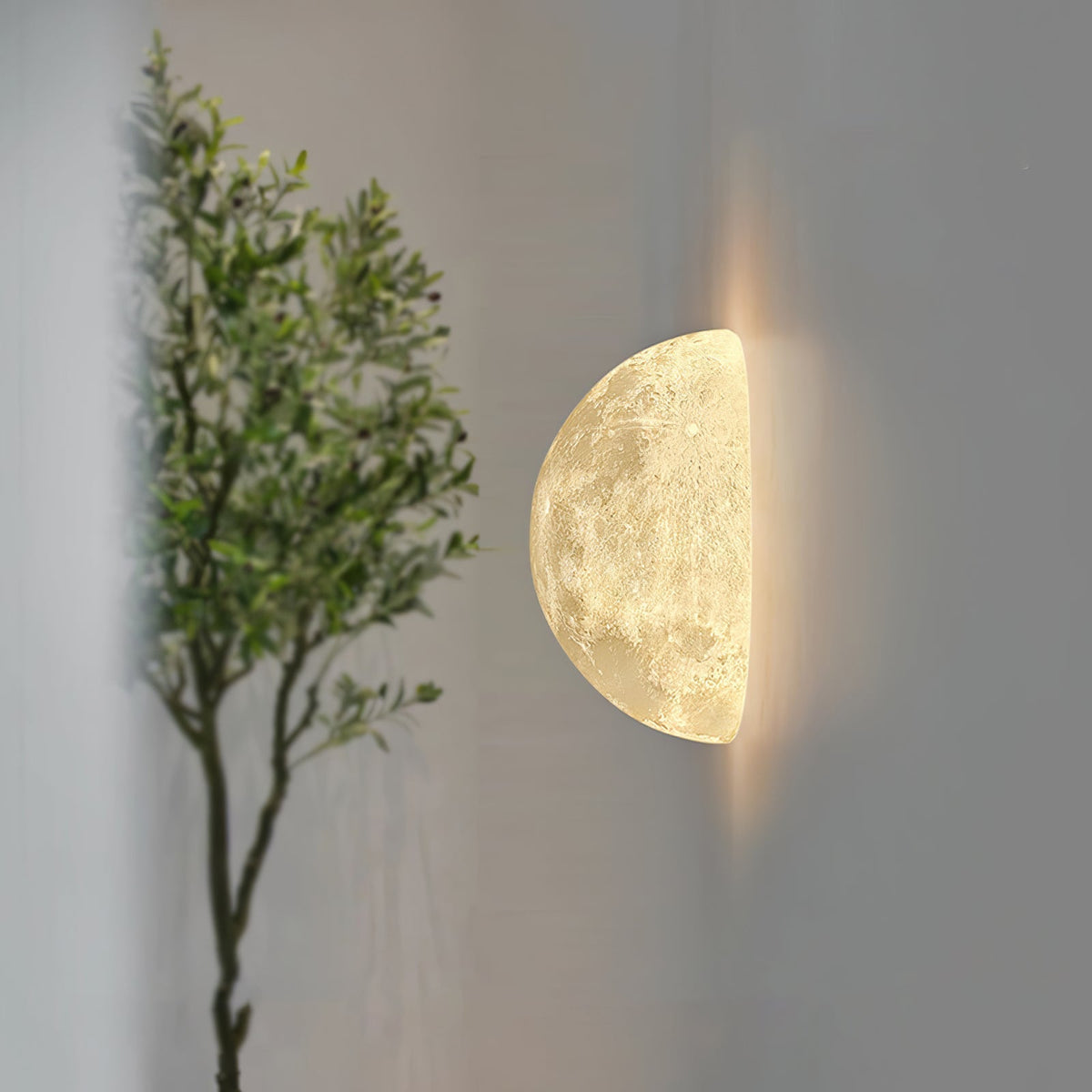 Brivel aplique de pared nórdico Art Moon 3D plástico
