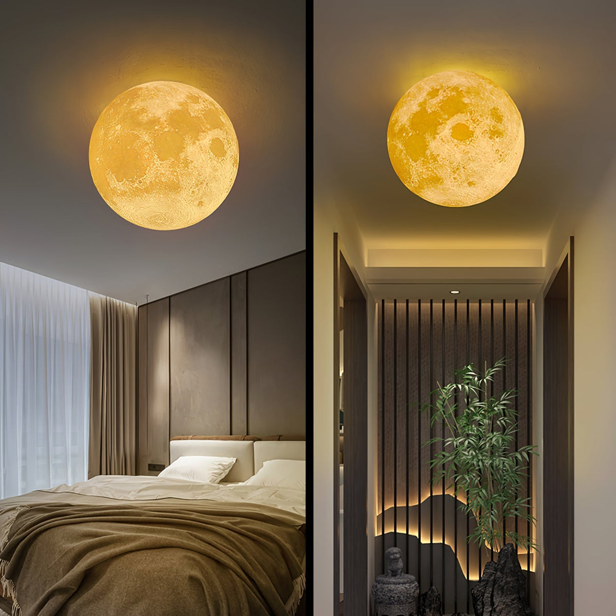 Brivel aplique de pared nórdico Art Moon 3D plástico