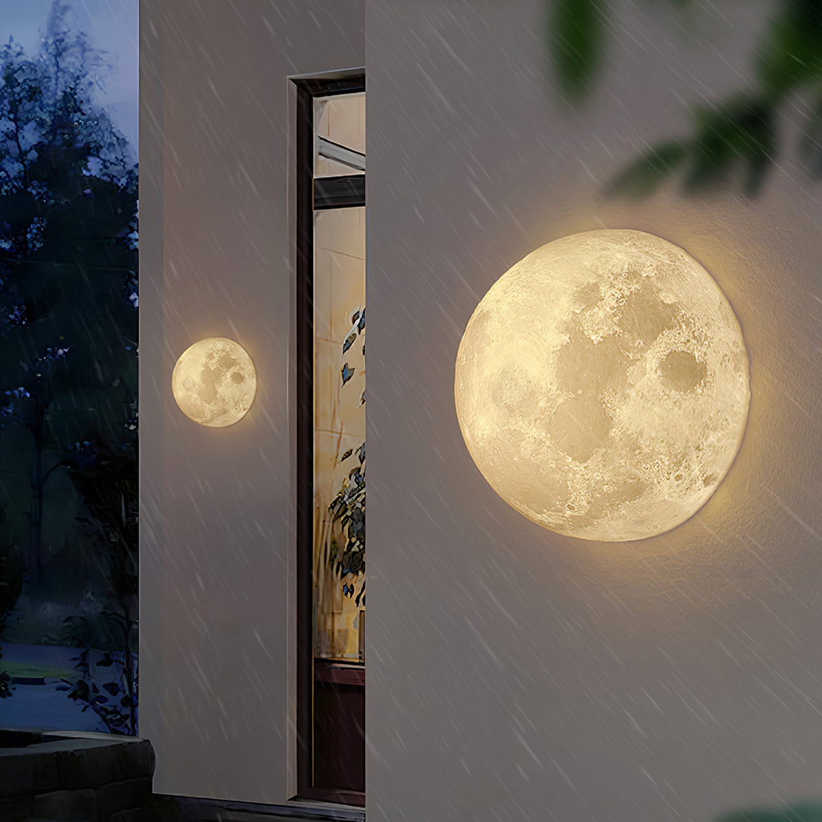 Brivel aplique de pared nórdico Art Moon 3D plástico
