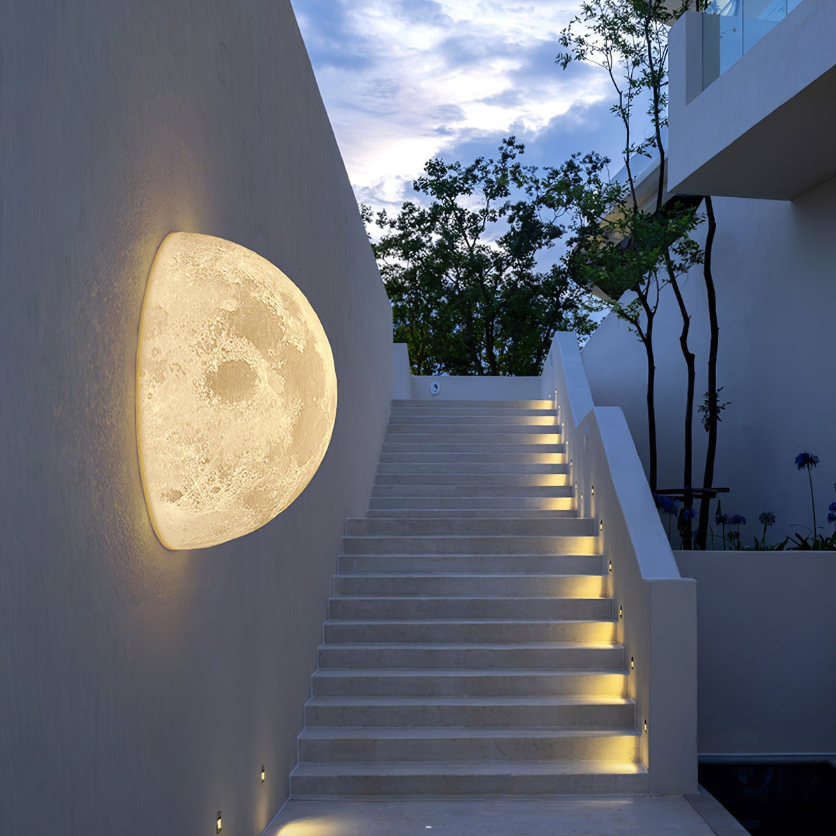 Brivel aplique de pared nórdico Art Moon 3D plástico