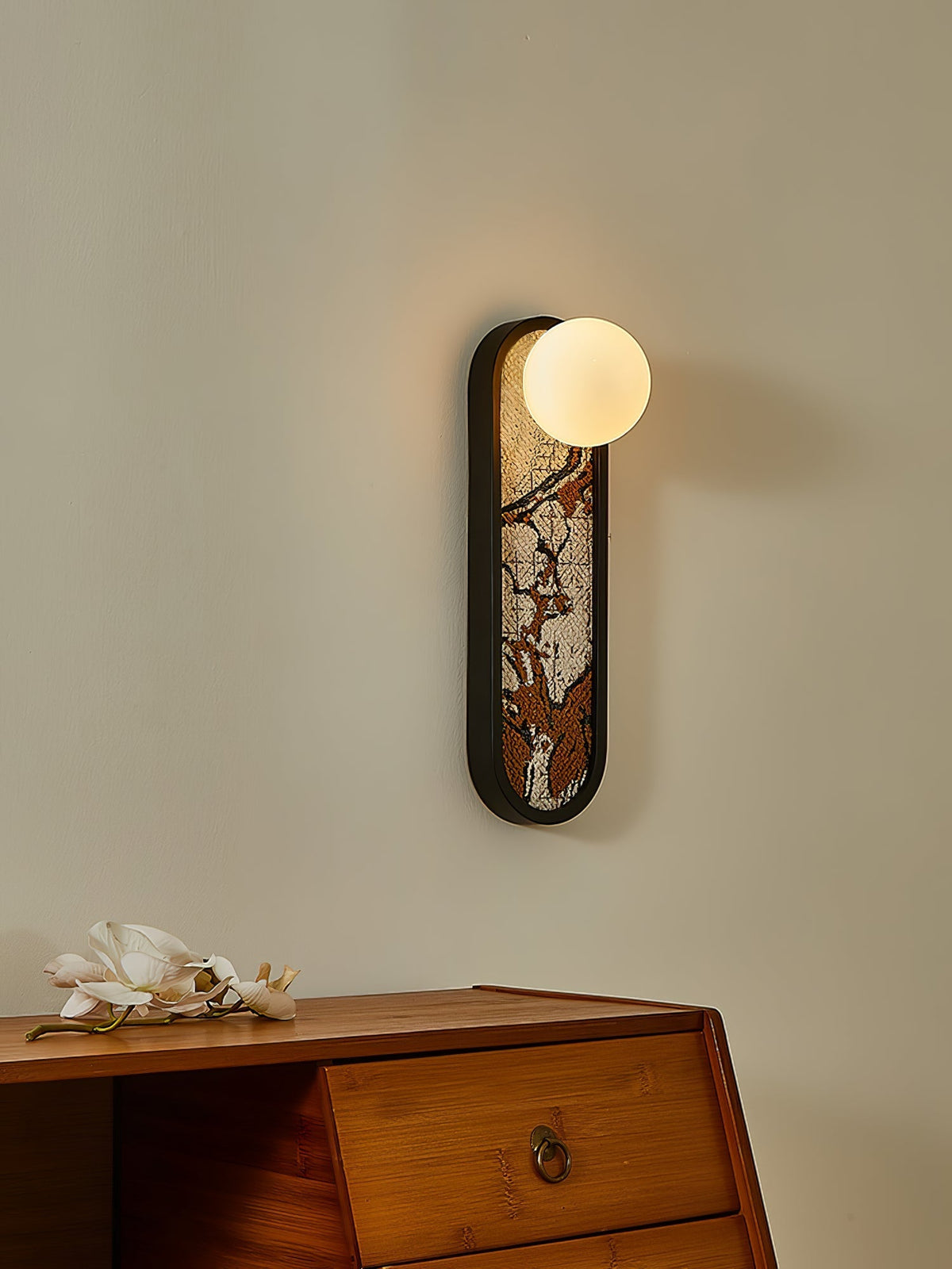 Uzorus aplique de pared Premium nórdico con arte en tejido