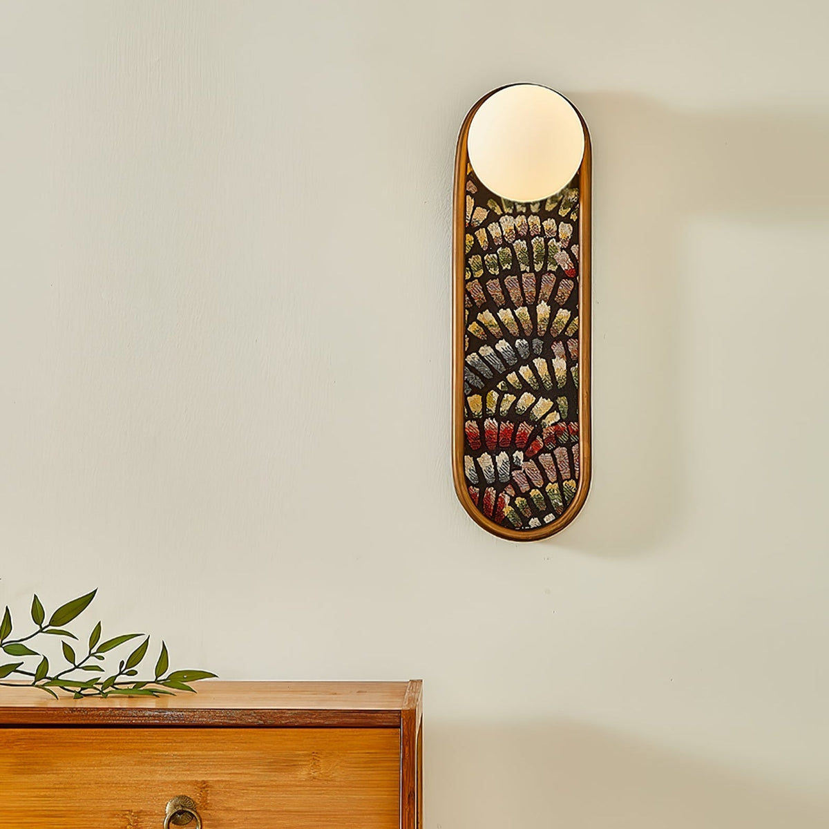 Uzorus aplique de pared Premium nórdico con arte en tejido