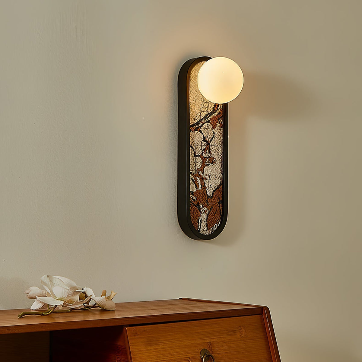 Uzorus aplique de pared Premium nórdico con arte en tejido
