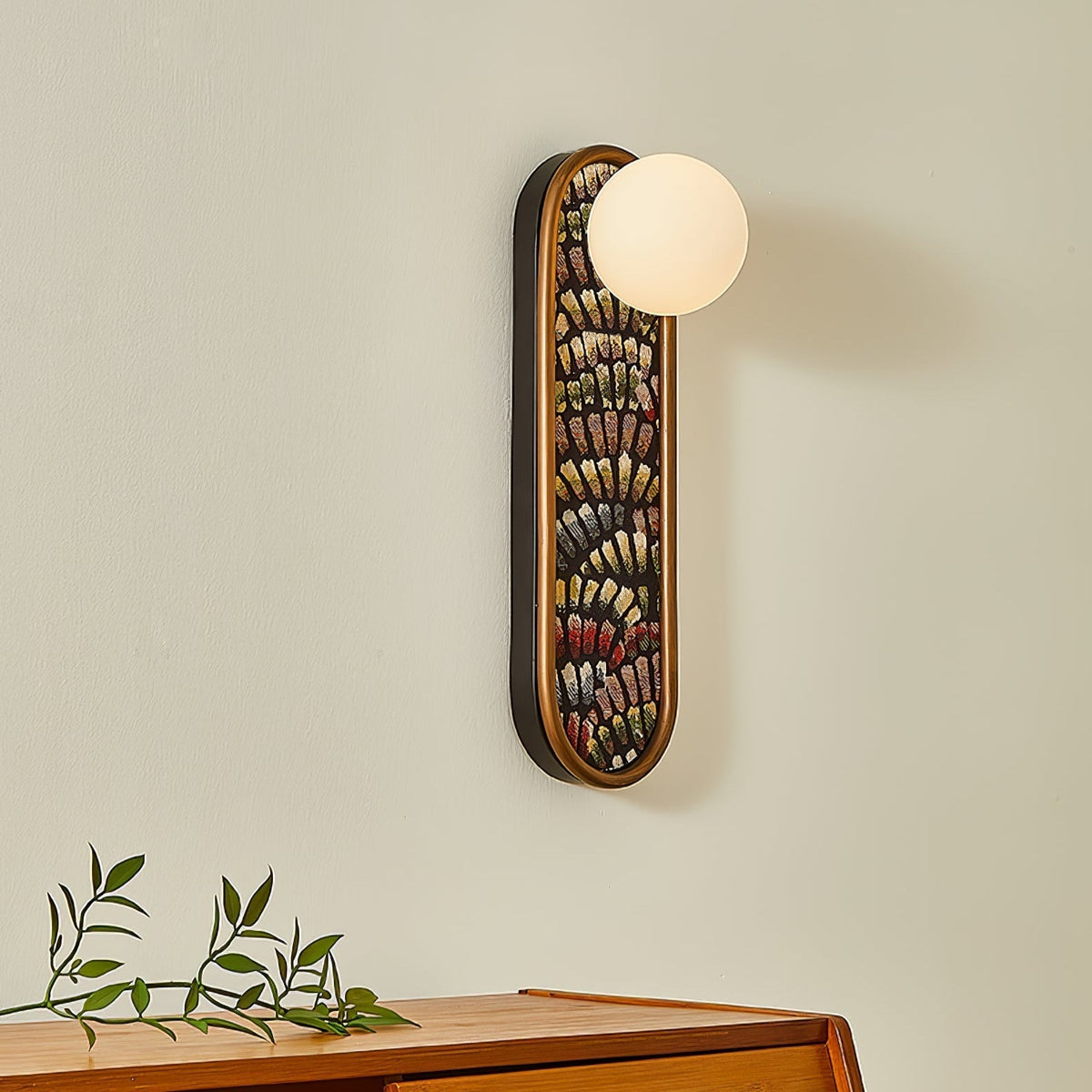 Uzorus aplique de pared Premium nórdico con arte en tejido