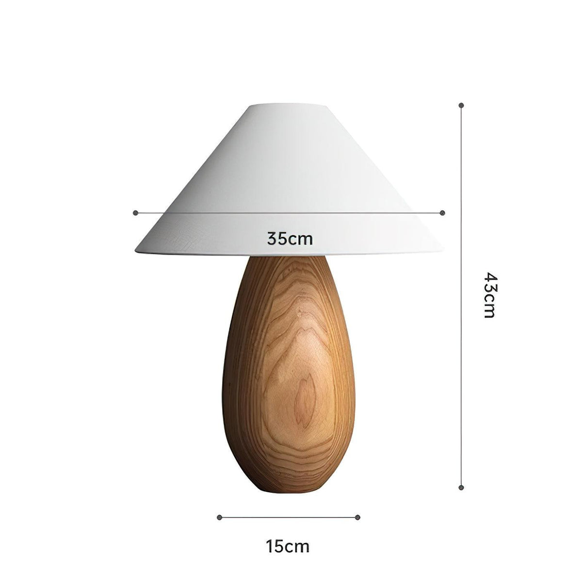 Orbace lámpara de mesa de madera natural