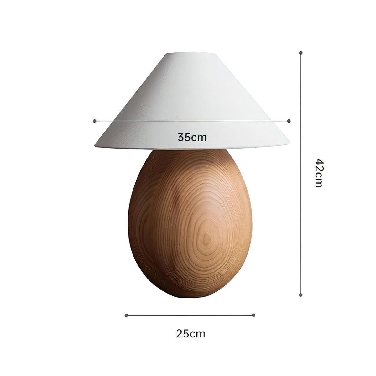 Orbace lámpara de mesa de madera natural