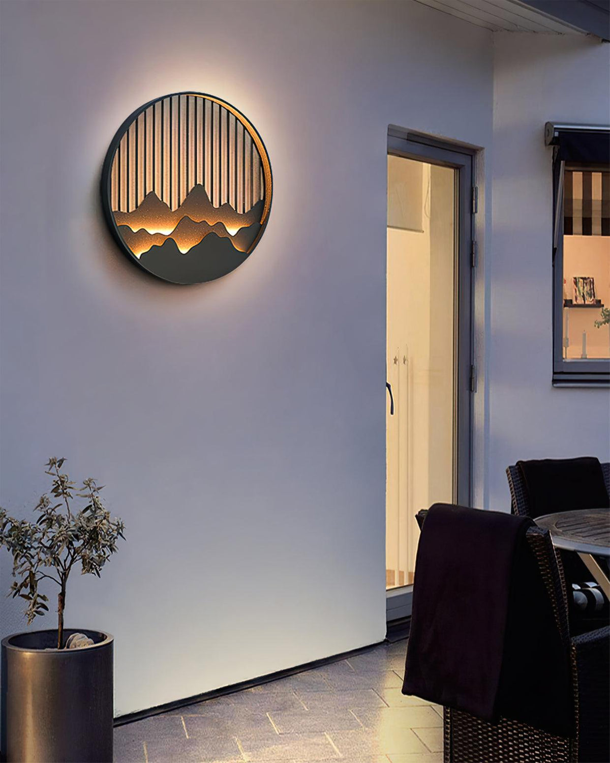 Sumi aplique de pared circular