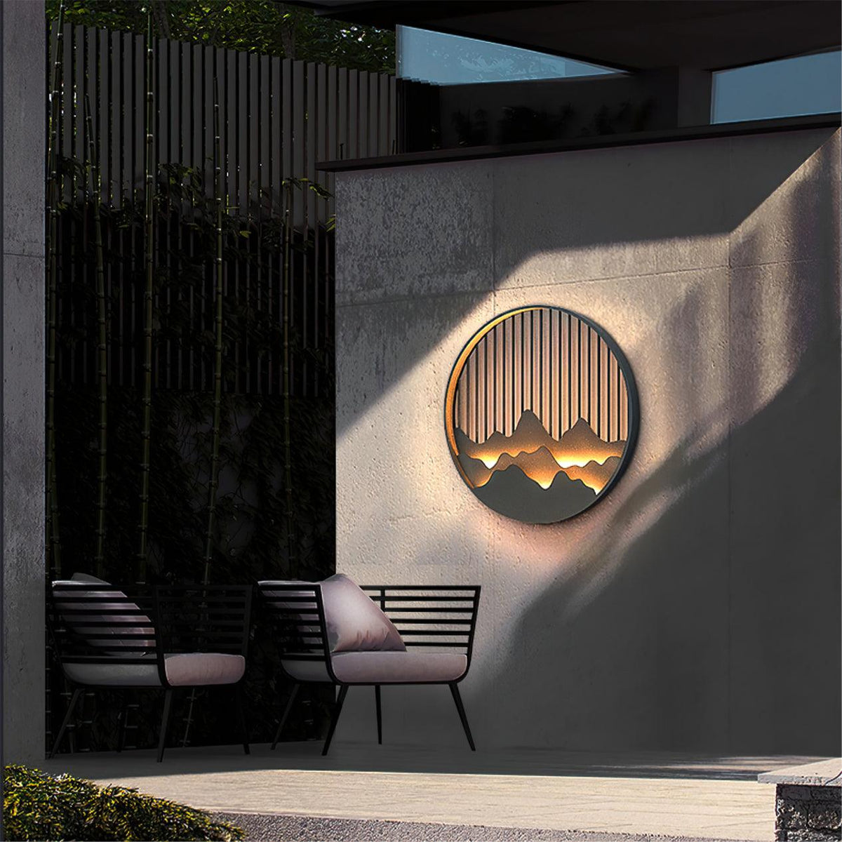 Sumi aplique de pared circular