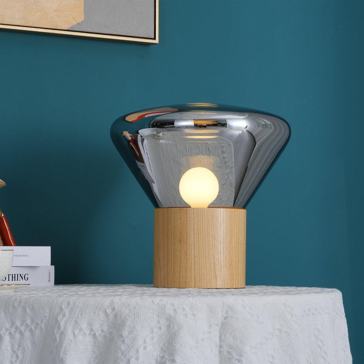Sylirella lámpara de mesa minimalista de madera