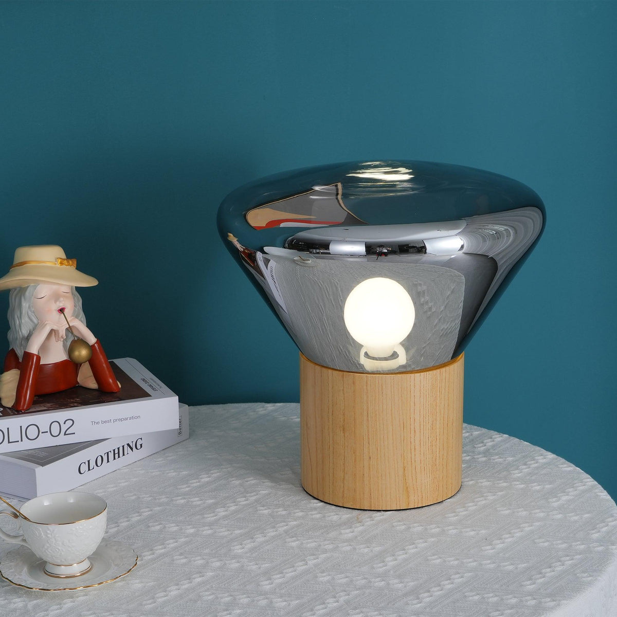 Sylirella lámpara de mesa minimalista de madera
