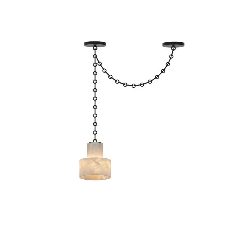 Leocadie lámpara colgante Multi-Tier con cadena y forma de tambor