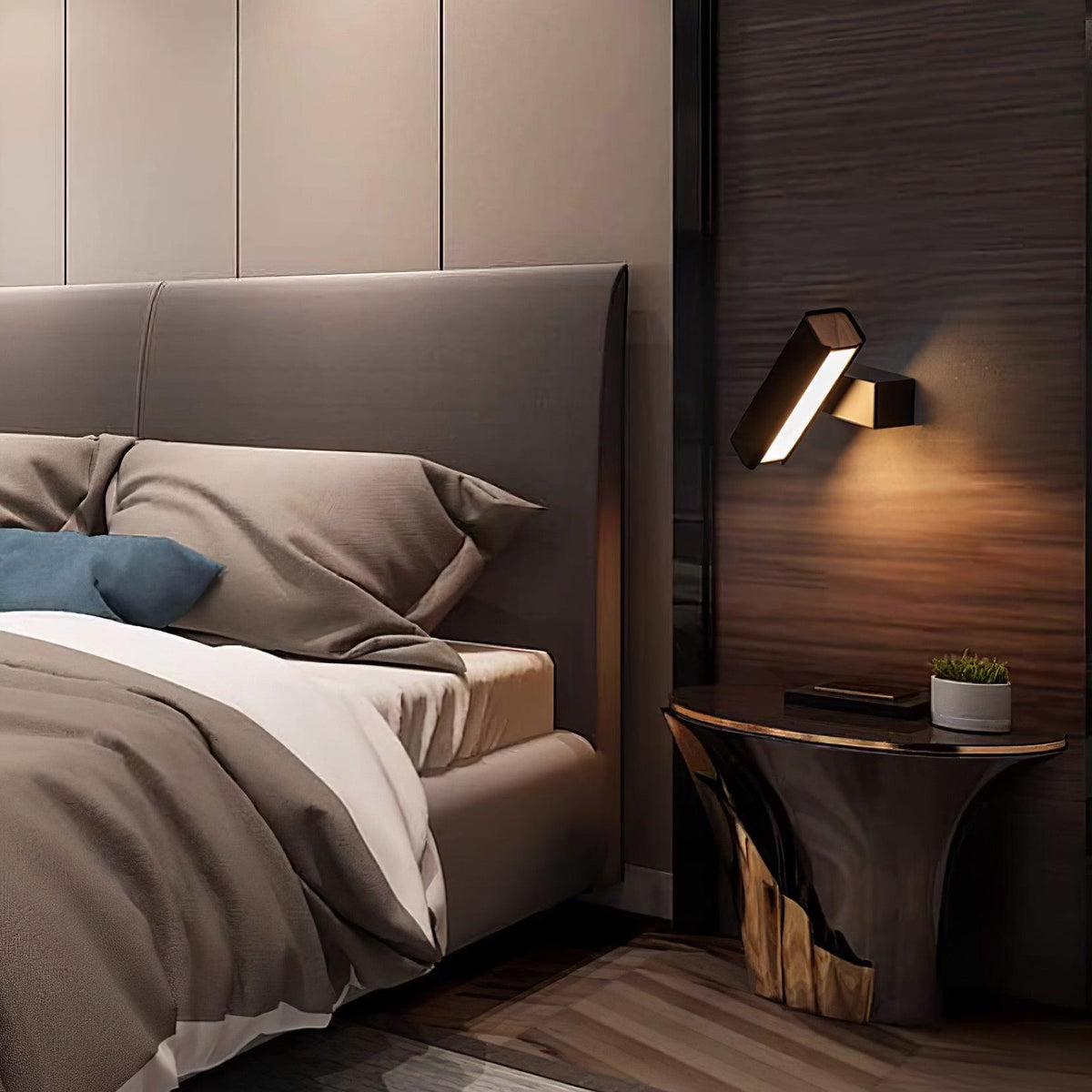 Aplique de pared regulable de aluminio para dormitorio y sala de estar