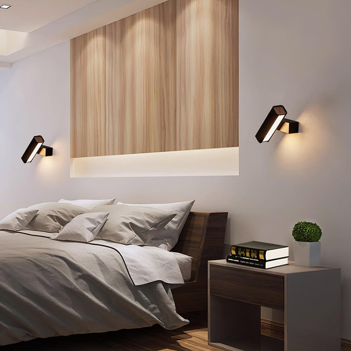 Aplique de pared regulable de aluminio para dormitorio y sala de estar