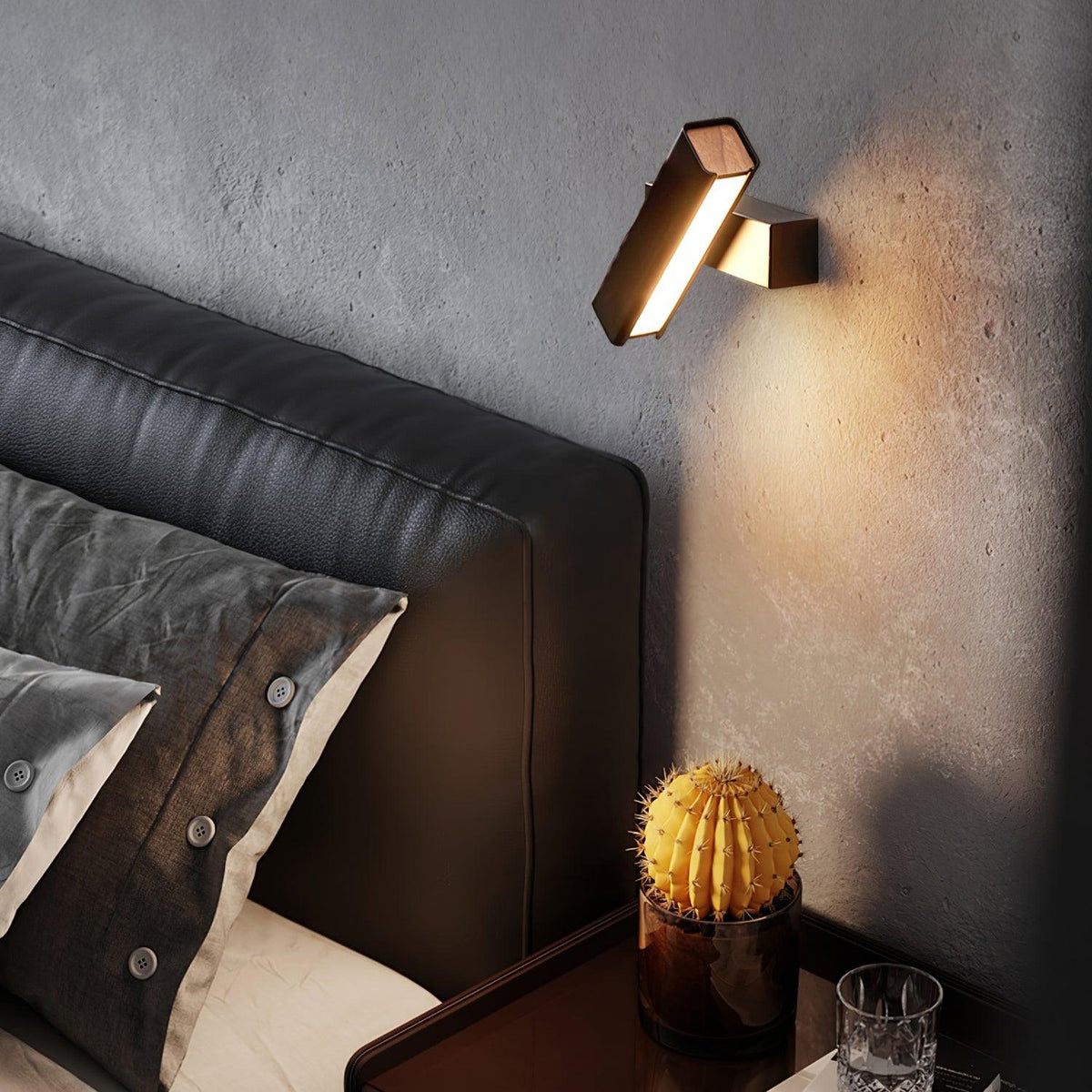 Aplique de pared regulable de aluminio para dormitorio y sala de estar