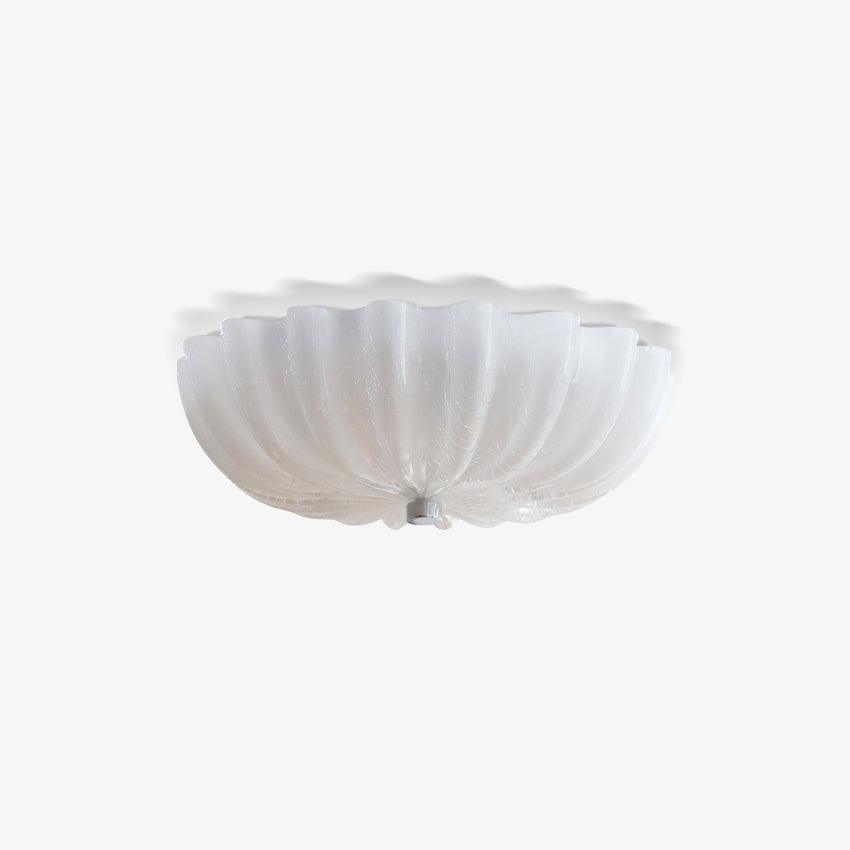 Urelis lámpara de techo con caparazón inspirado en vidrio soplado de Murano
