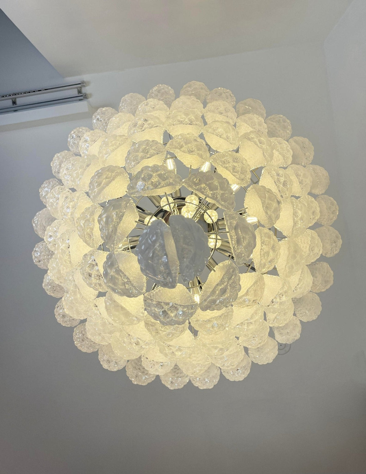Velerian lámpara de araña Piñón vidrio Murano Texturado Lujo