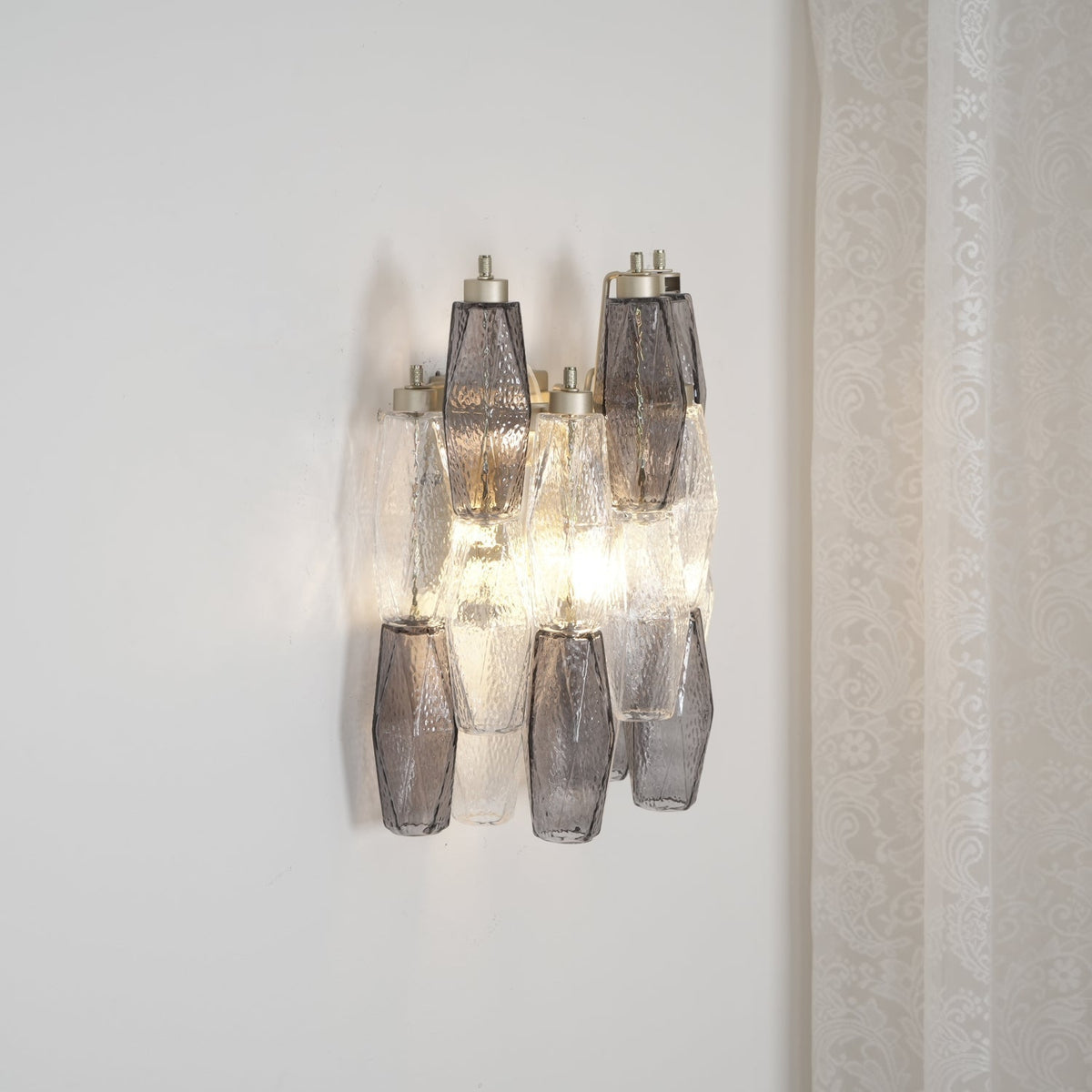Eiruaria aplique de pared en vidrio con forma de rombo escalonado contemporáneo