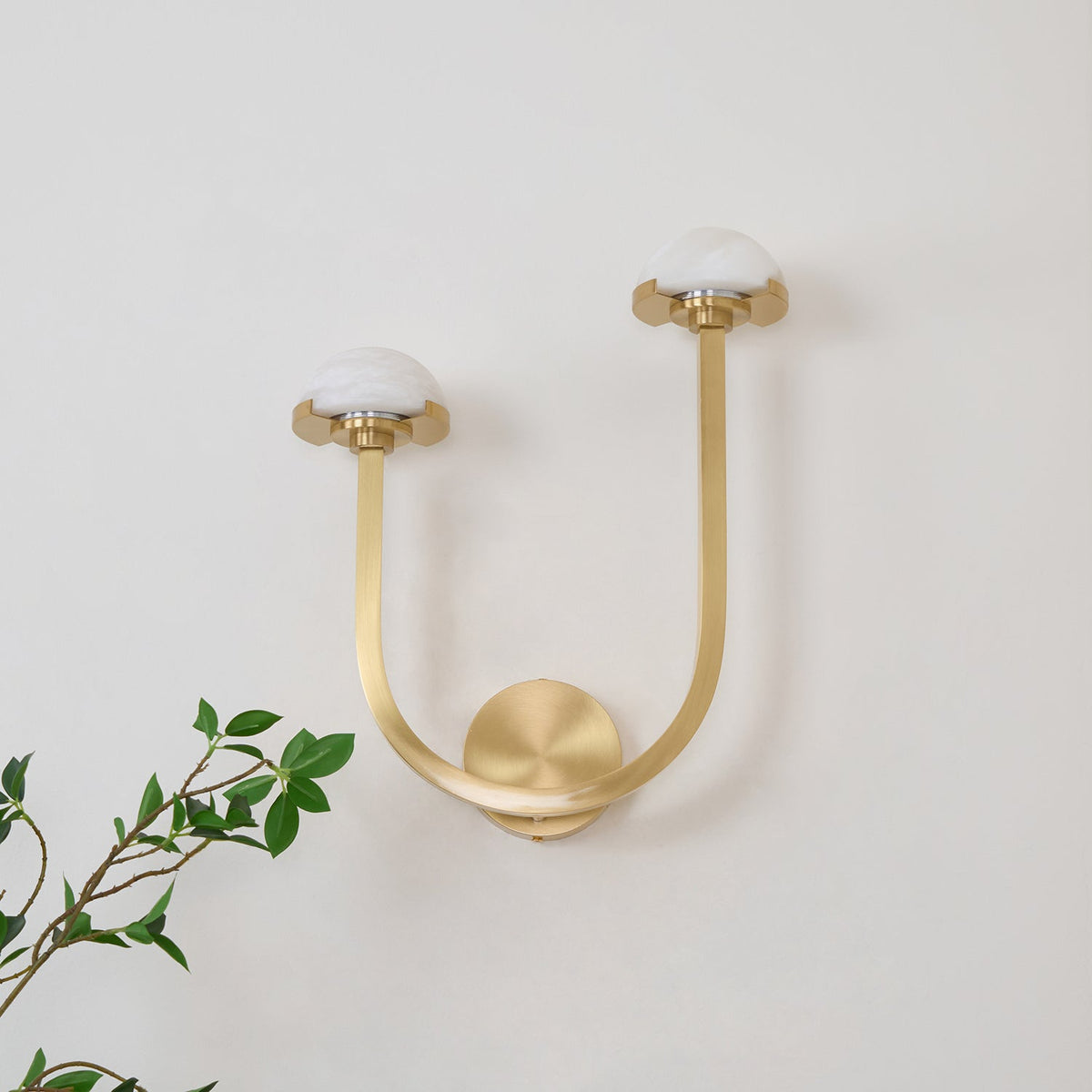 Vitalira doble alabastro aplique de pared