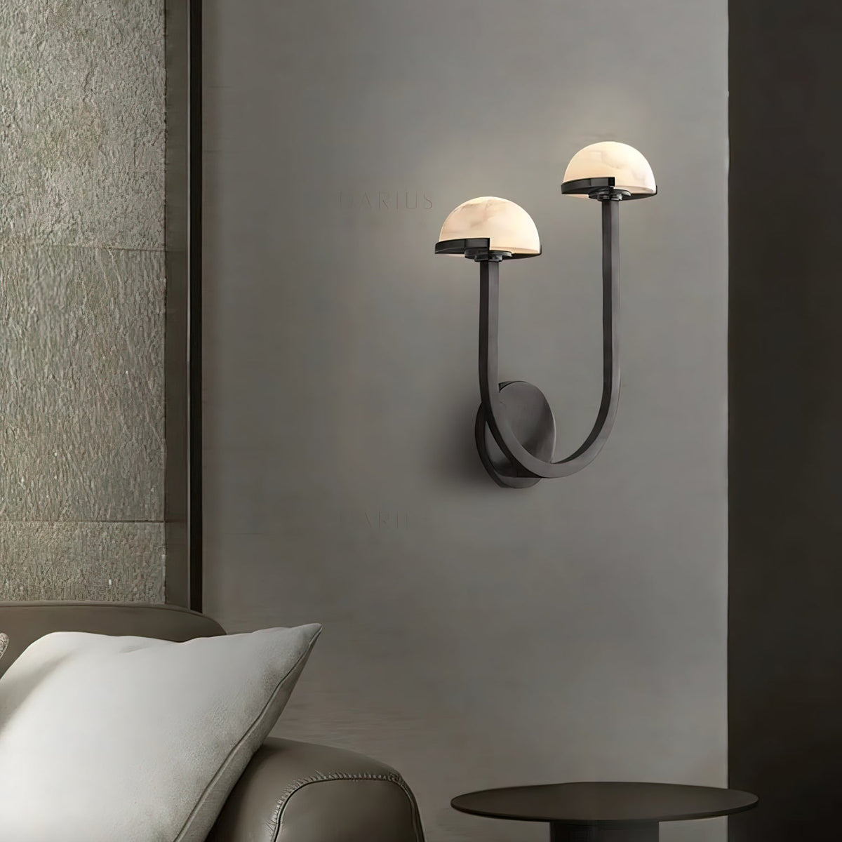 Vitalira doble alabastro aplique de pared