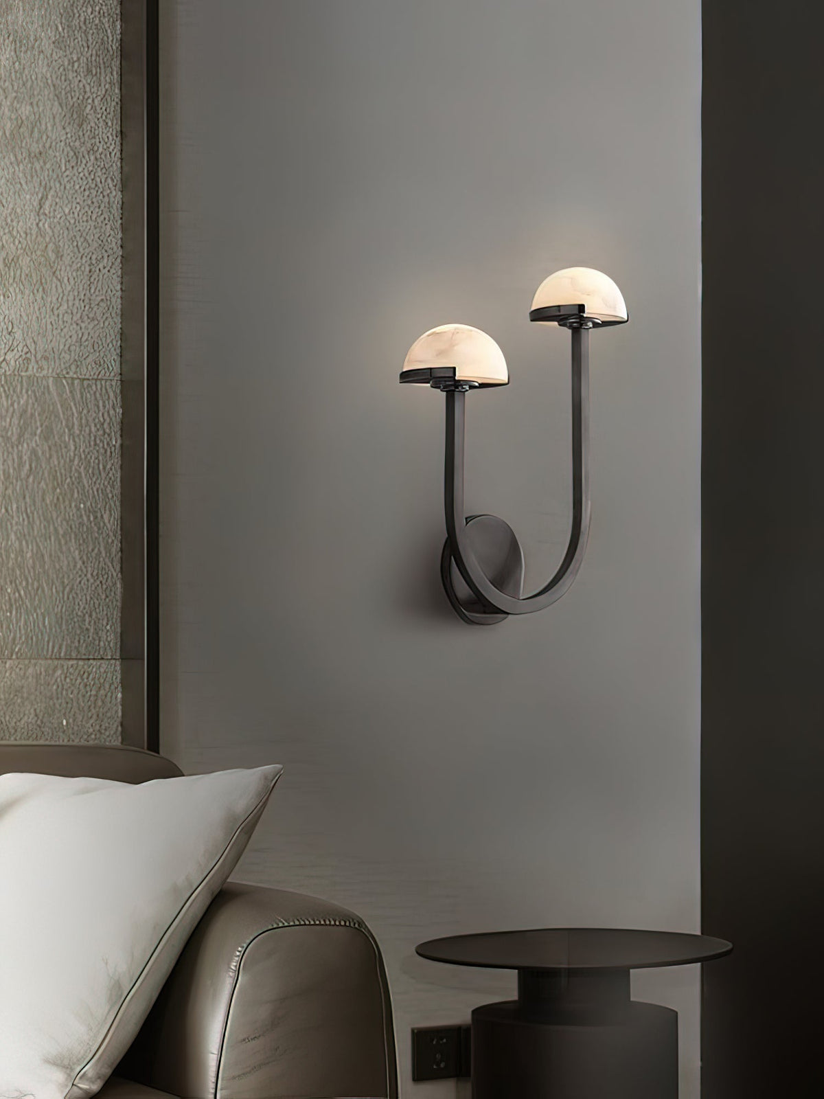 Vitalira doble alabastro aplique de pared