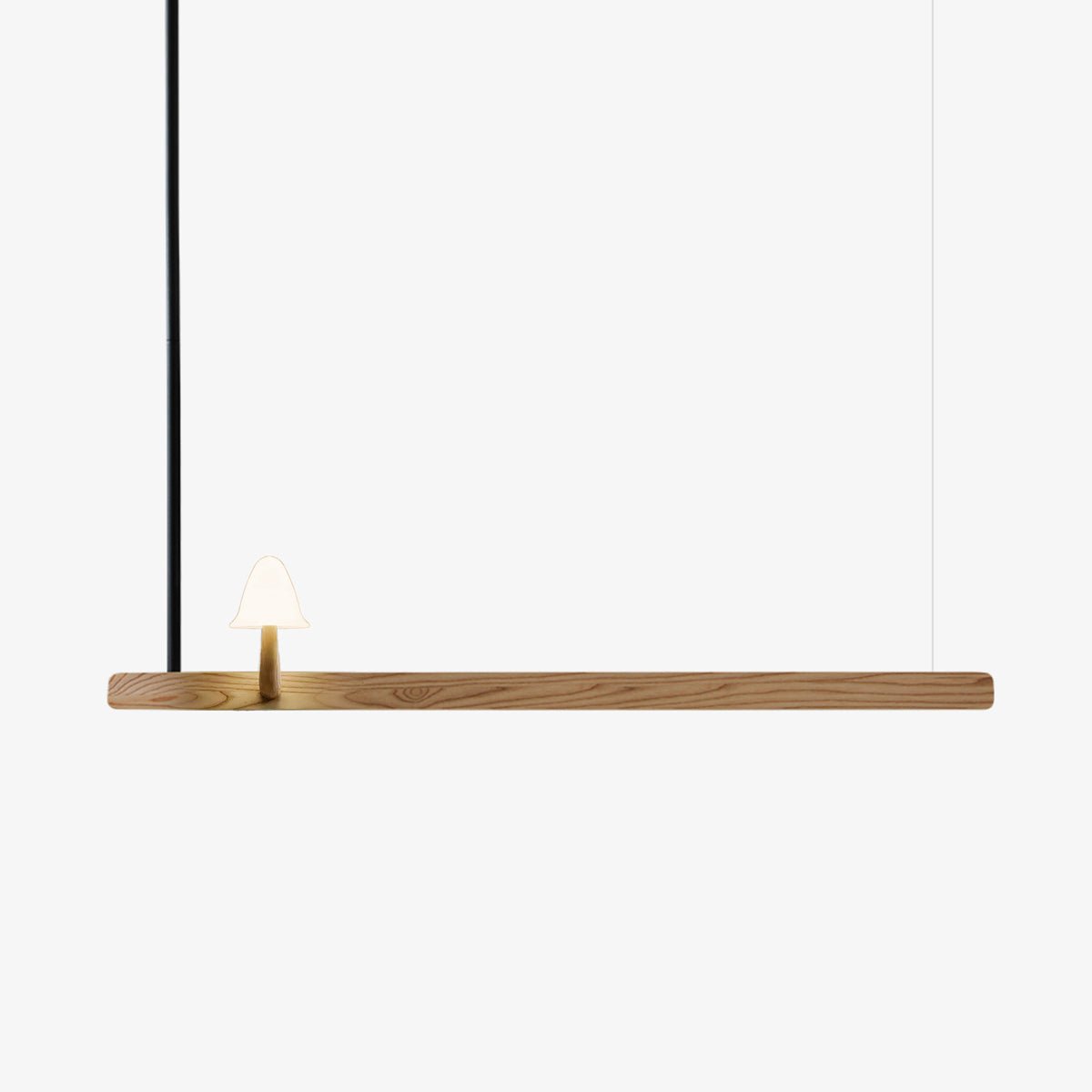 Aldalira lámpara de araña moderna minimalista de madera estilo hongo
