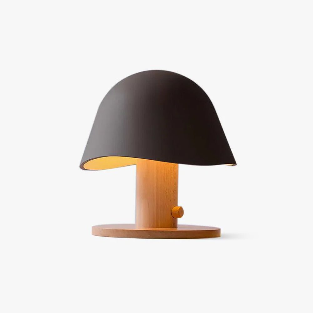 Wond lámpara de mesa de resina y madera