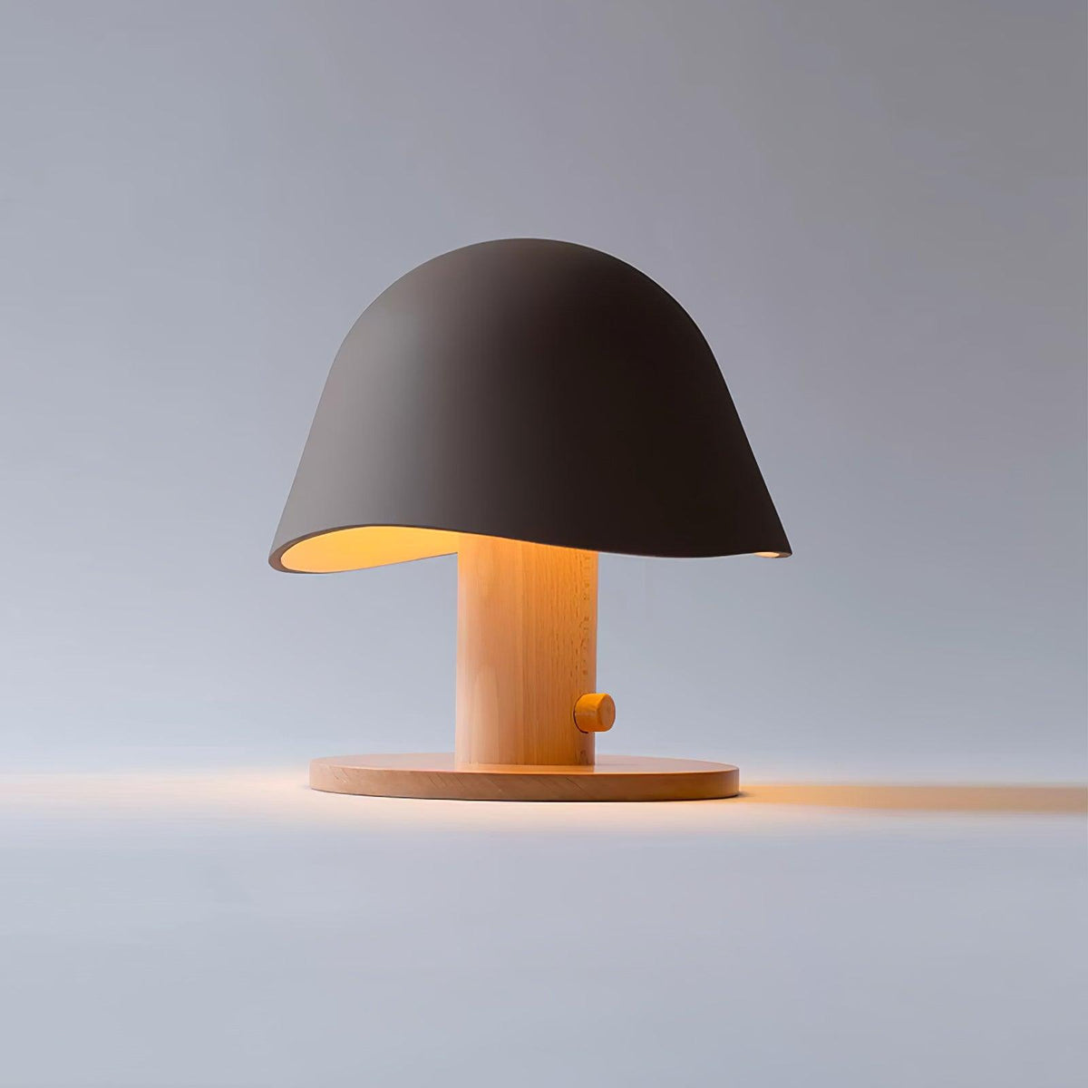 Wond lámpara de mesa de resina y madera