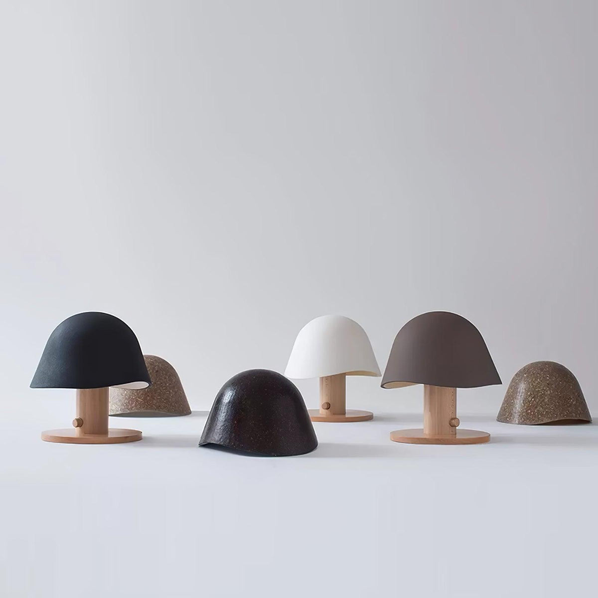 Wond lámpara de mesa de resina y madera