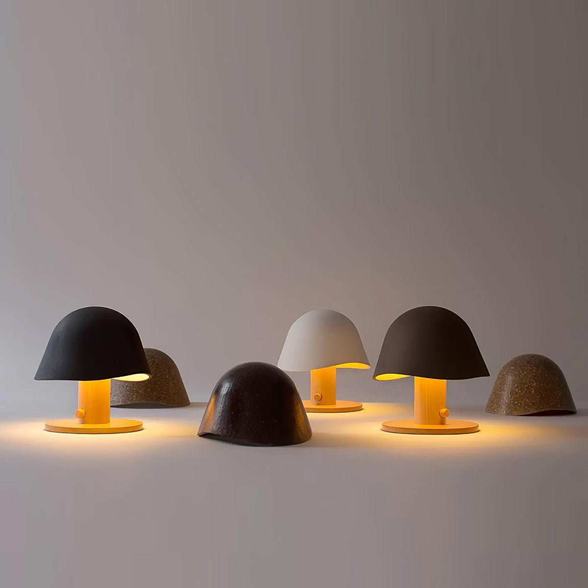 Wond lámpara de mesa de resina y madera
