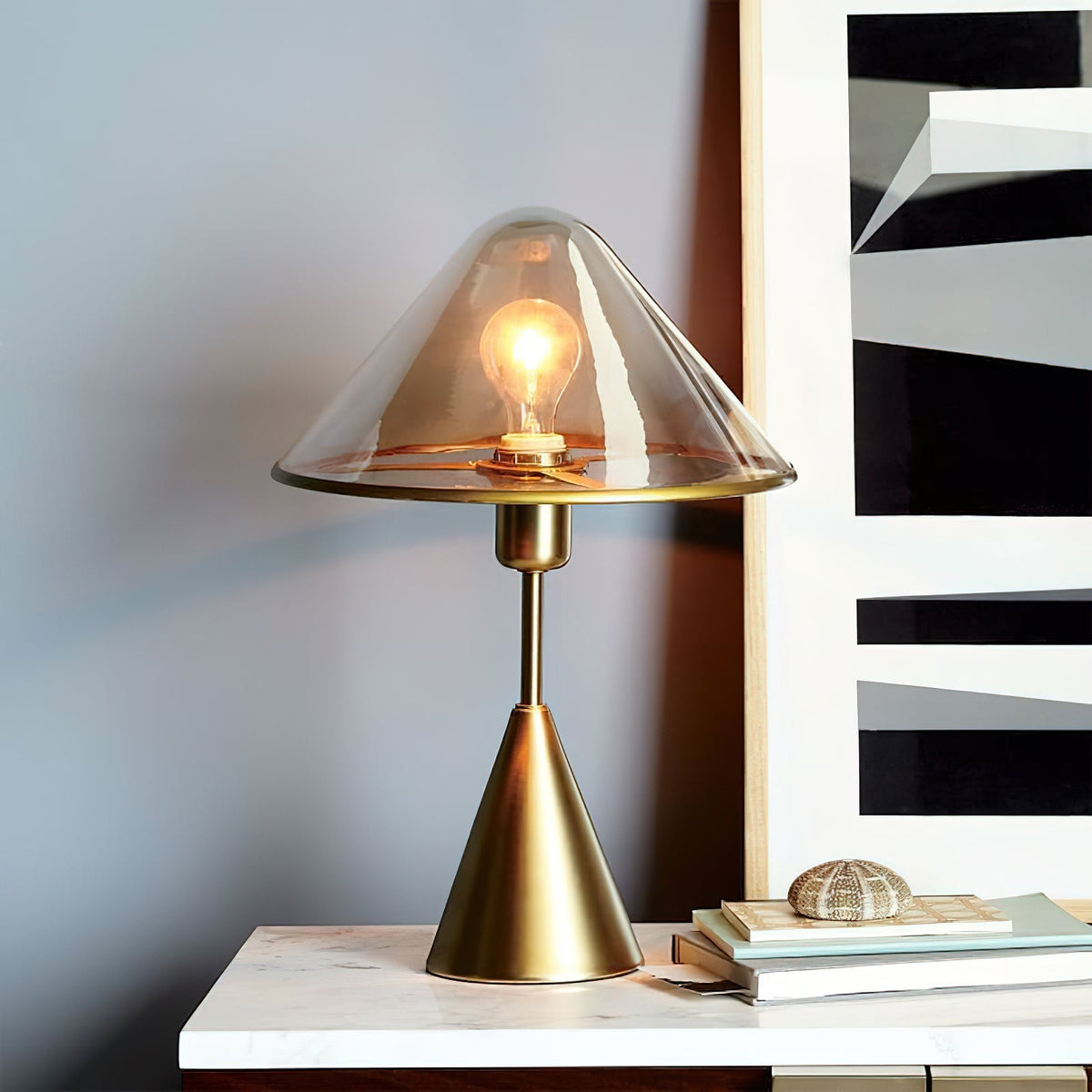Lámpara de mesa Mushroom contemporánea