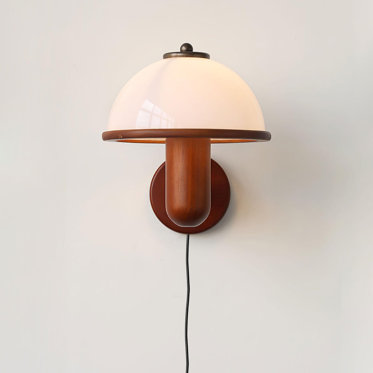 Rinerise aplique de pared tipo seta en madera de roble