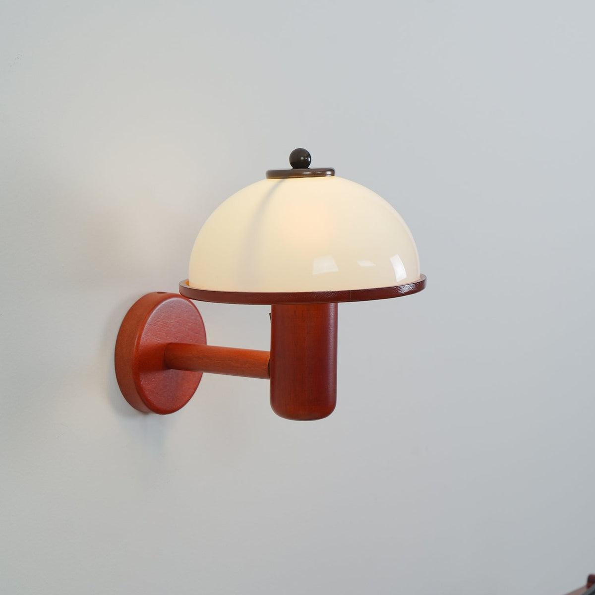 Rinerise aplique de pared tipo seta en madera de roble