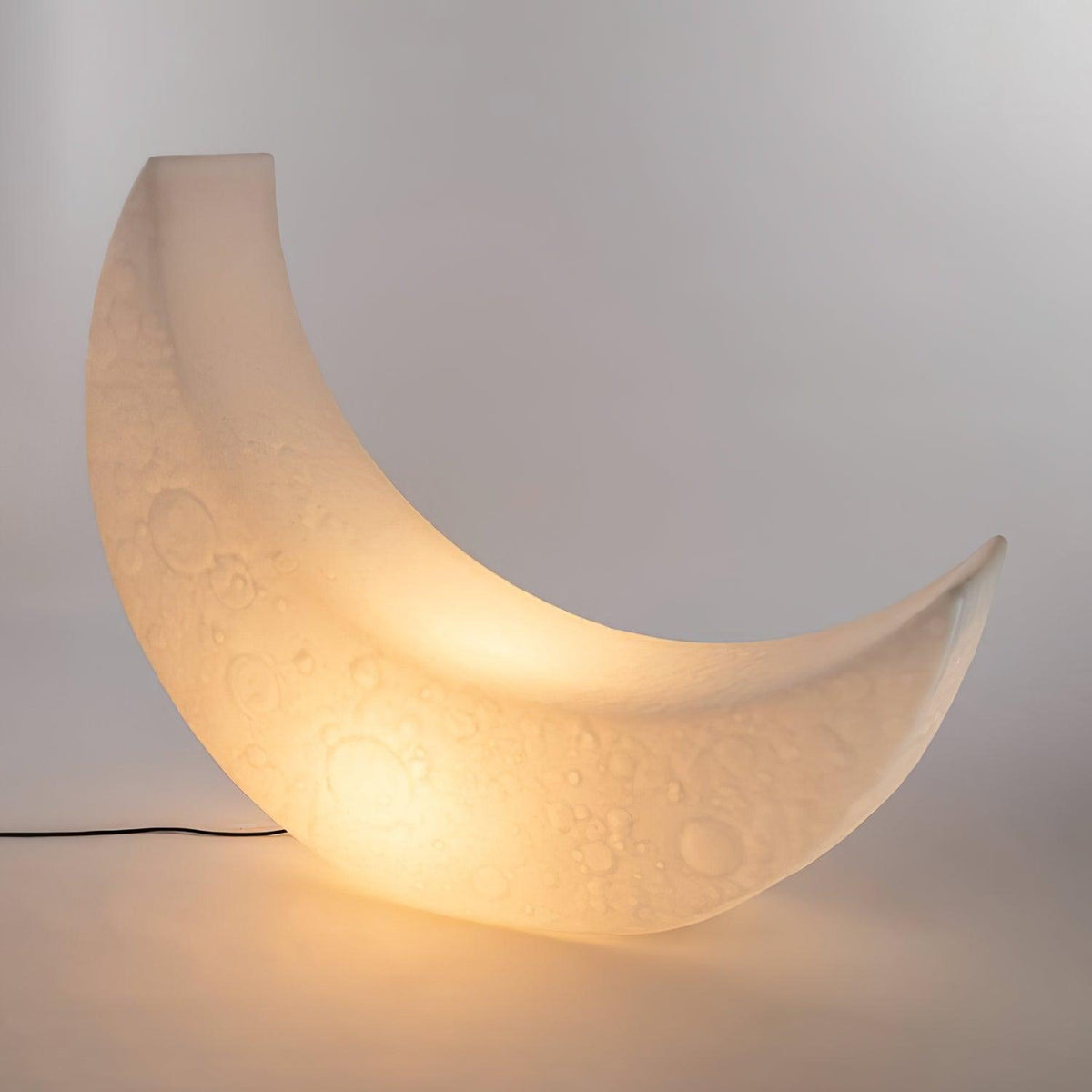 Zetheor lámpara de pie en forma de media luna de resina
