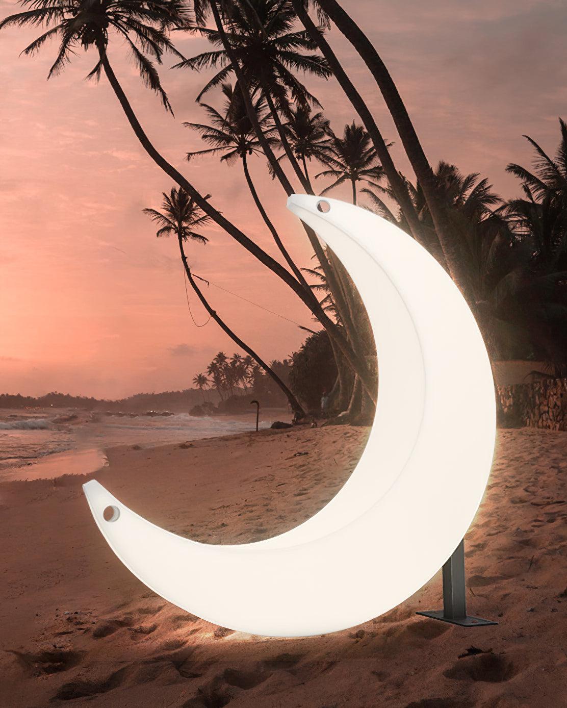 Zetheor lámpara de pie en forma de media luna de resina
