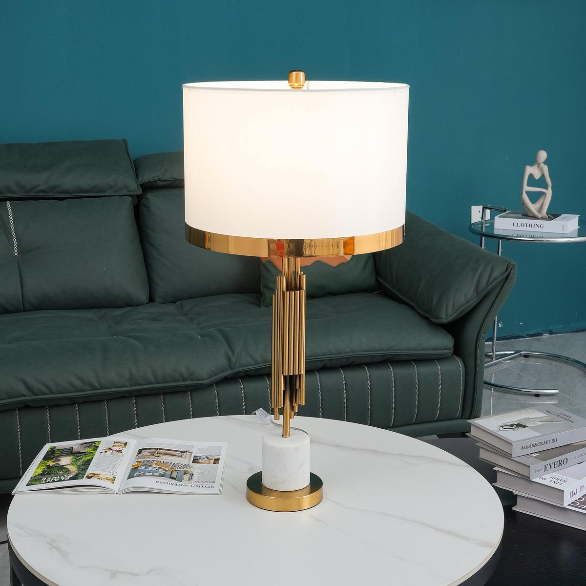 Opus lámpara de mesa de mármol estilo Art Deco
