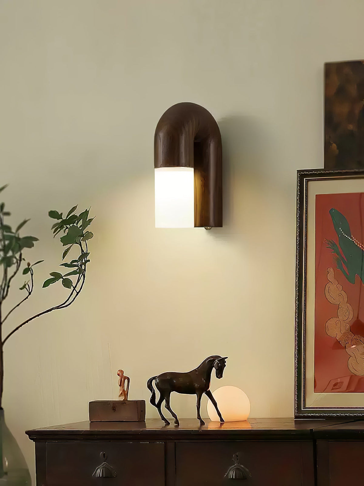 King aplique de pared moderno minimalista de madera