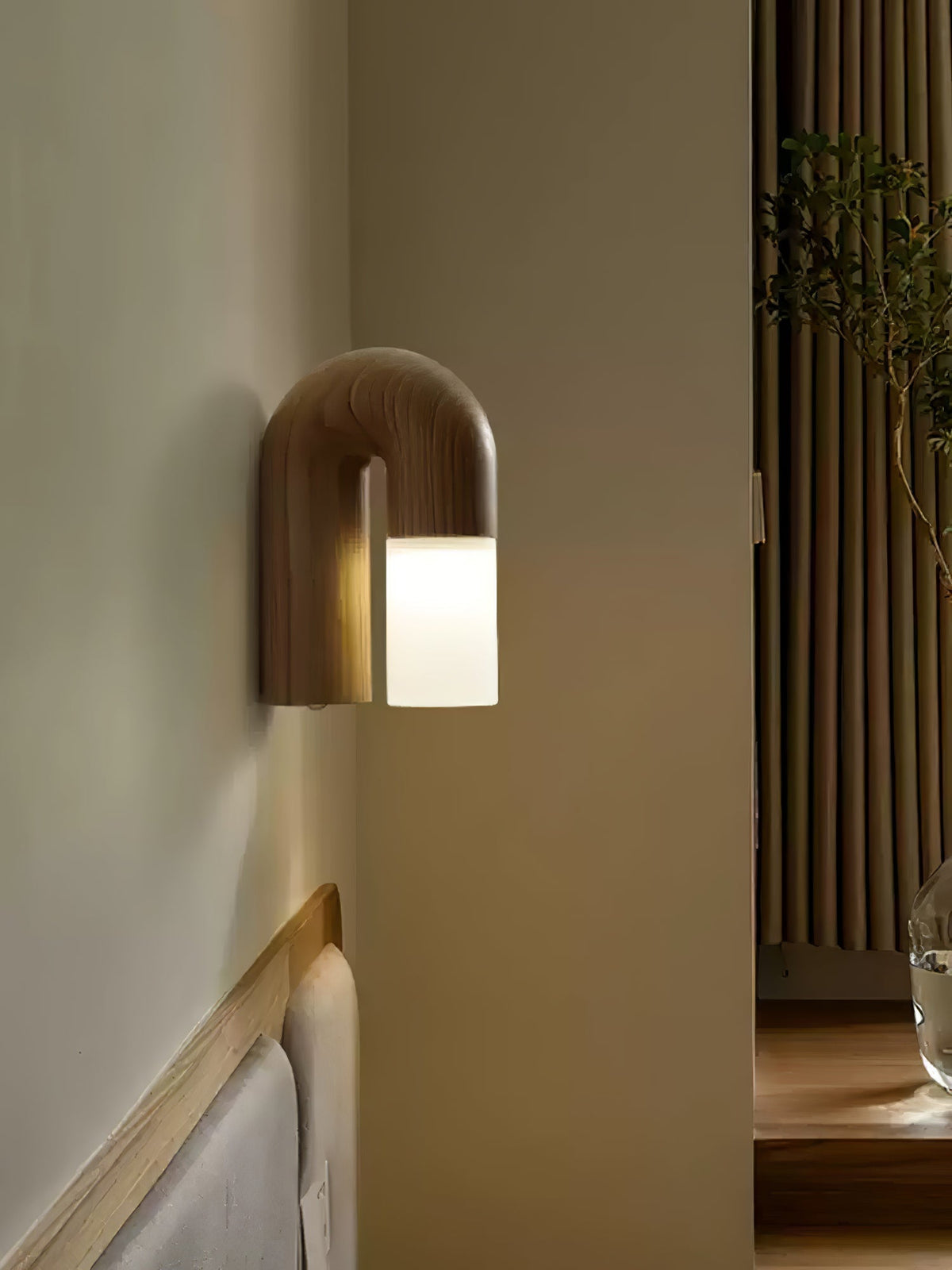 King aplique de pared moderno minimalista de madera