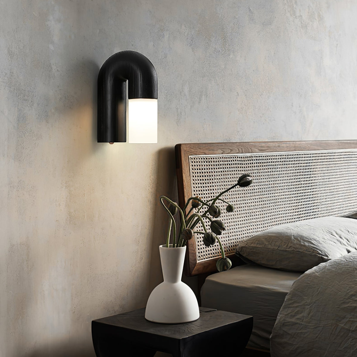 King aplique de pared moderno minimalista de madera