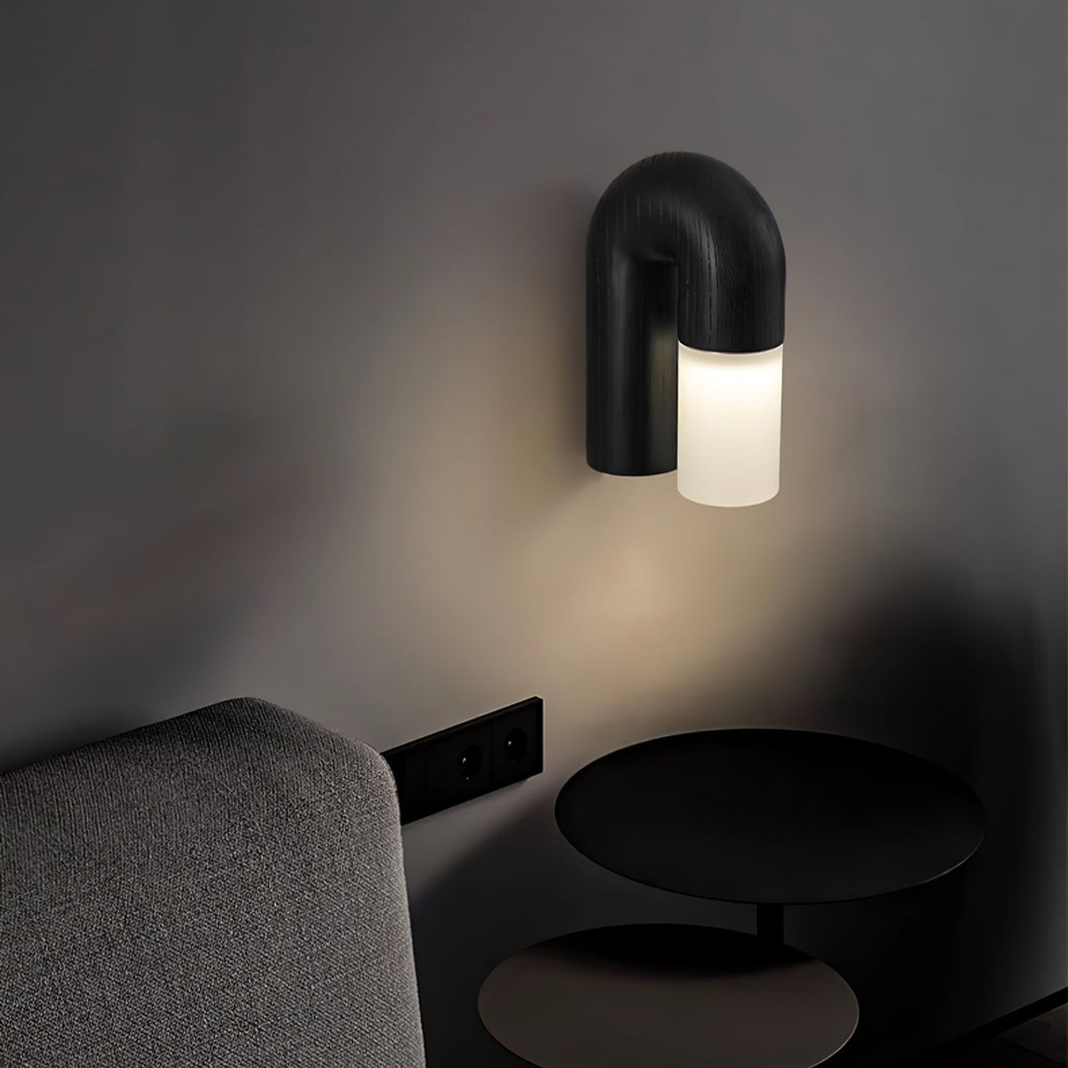 King aplique de pared moderno minimalista de madera