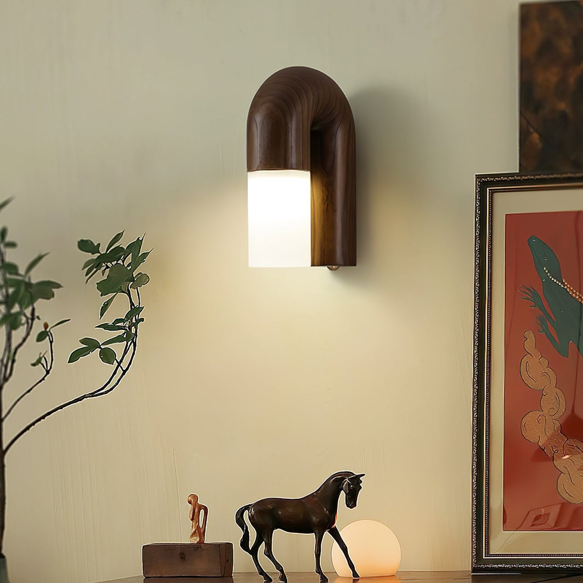 King aplique de pared moderno minimalista de madera
