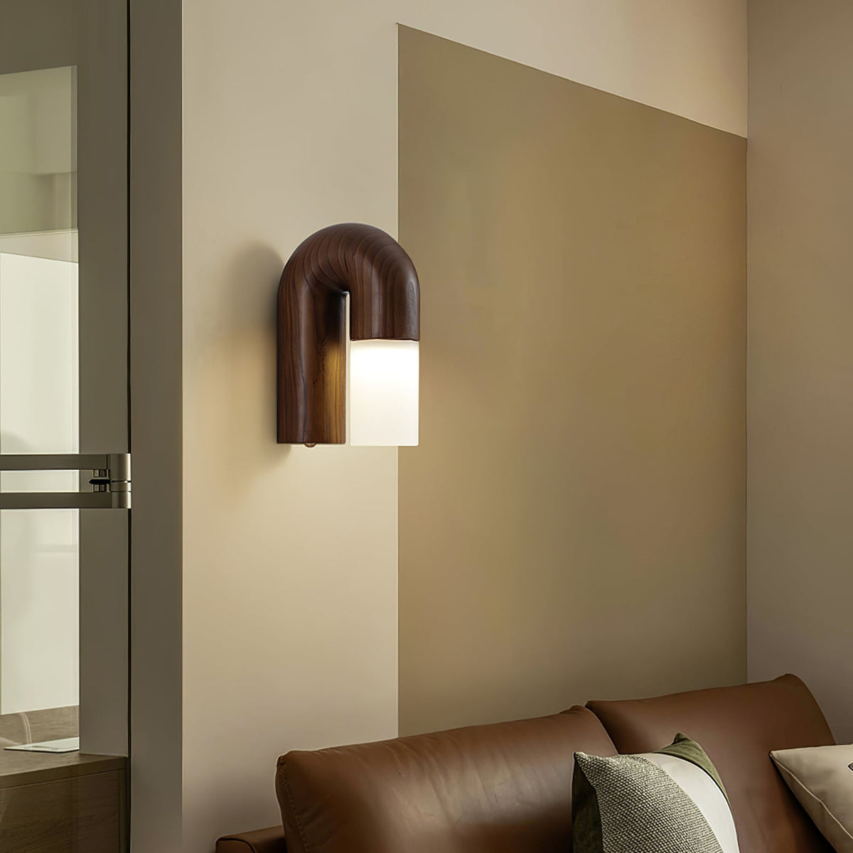 King aplique de pared moderno minimalista de madera