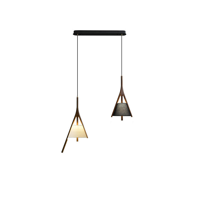 Zovenarae lámpara colgante triangular de madera