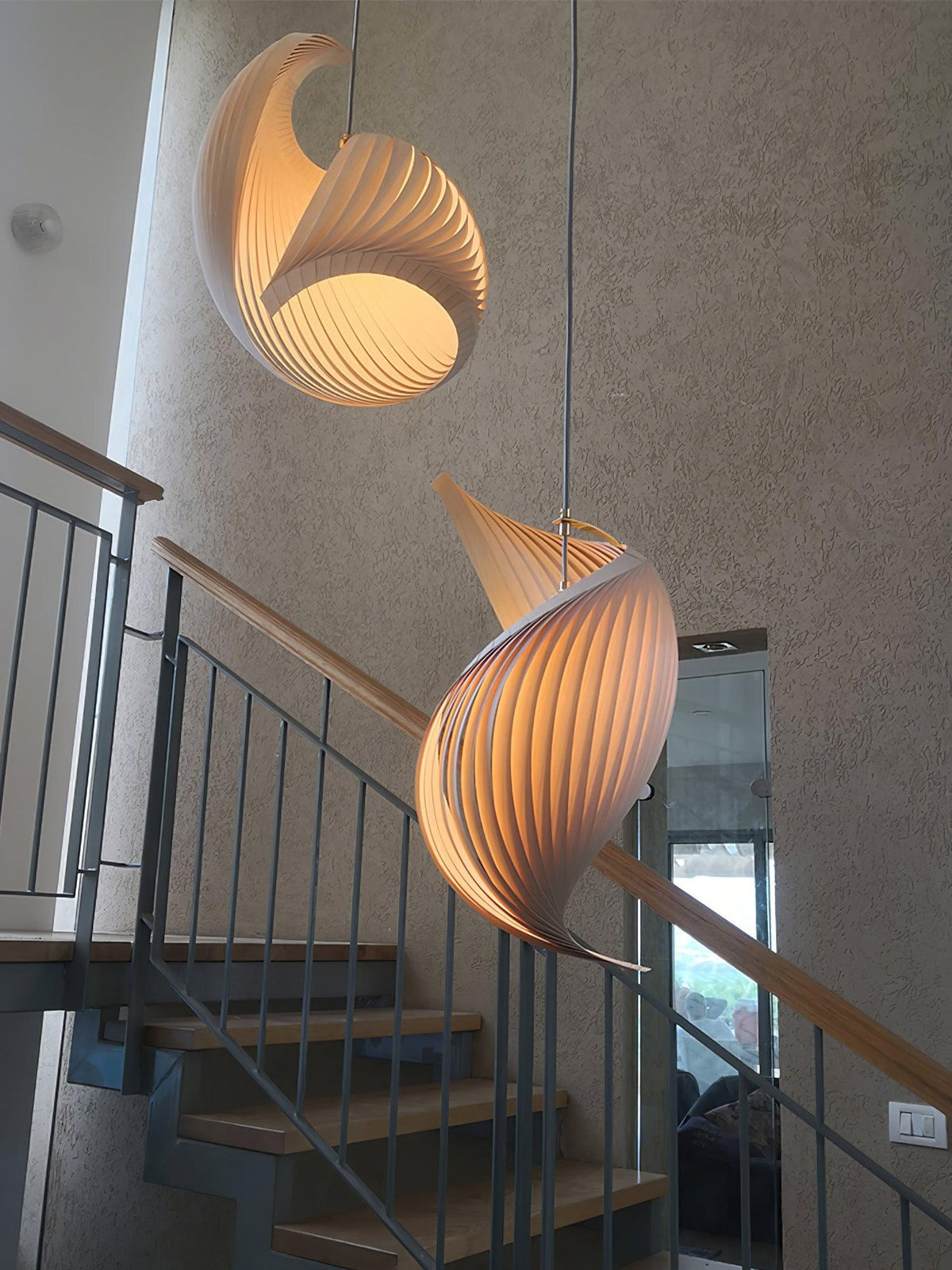 Loe lámpara colgante postmoderna de lujo en madera