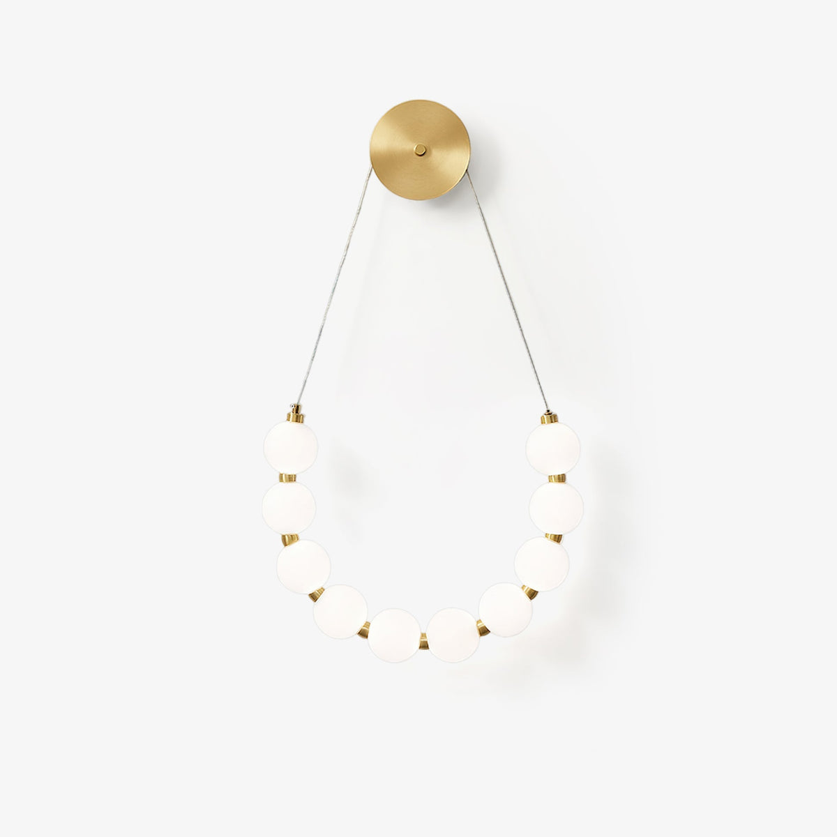 Ilirel aplique de pared de latón Art Necklace Loop