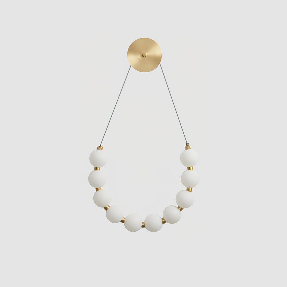 Ilirel aplique de pared de latón Art Necklace Loop