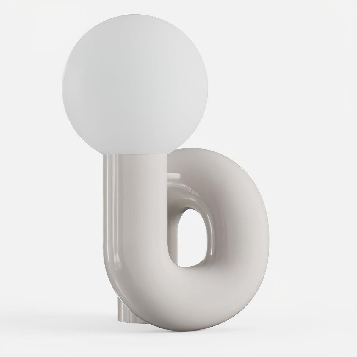 Soreeon lámpara de mesa de estilo lúdico N Shape todo en blanco