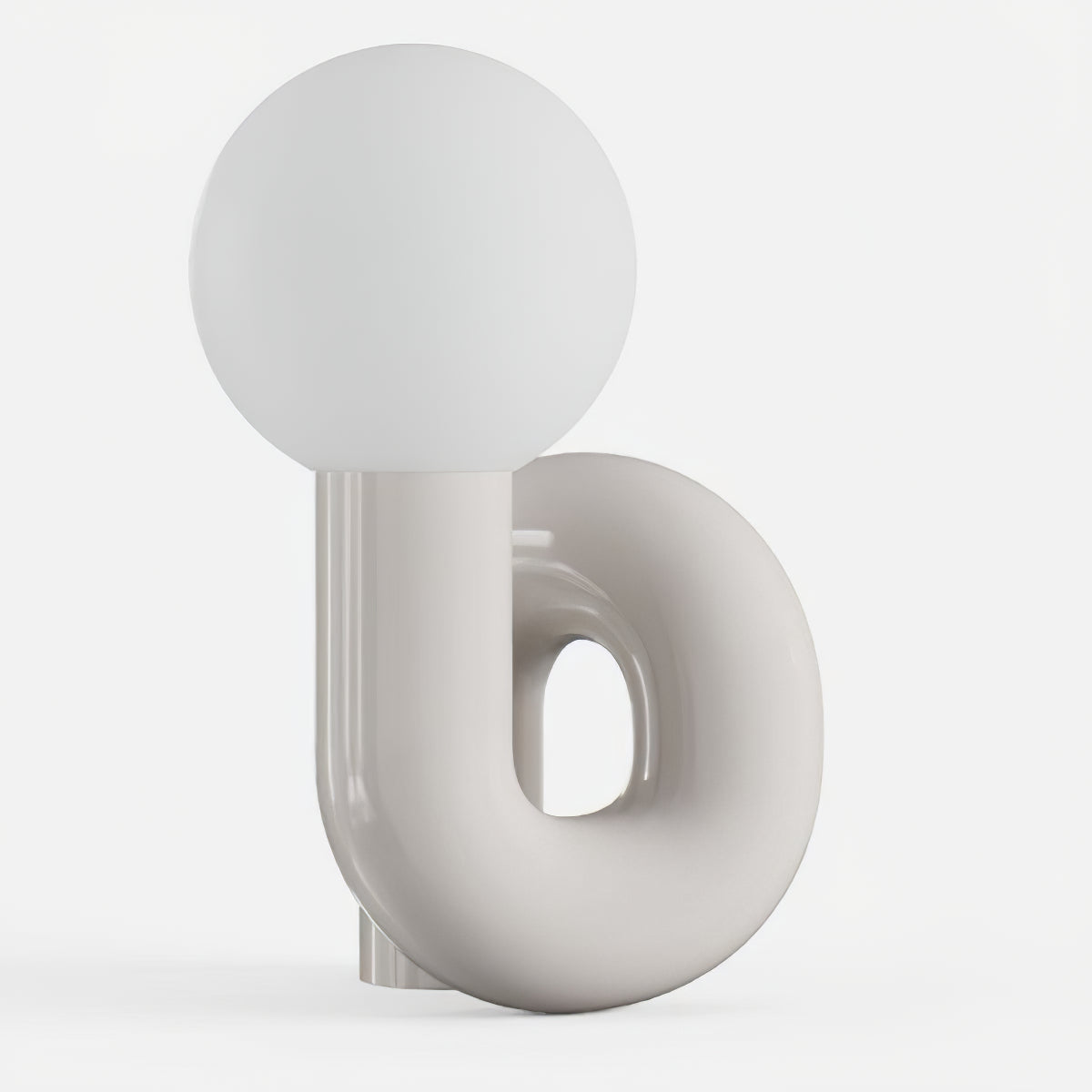 Soreeon lámpara de mesa de estilo lúdico N Shape todo en blanco