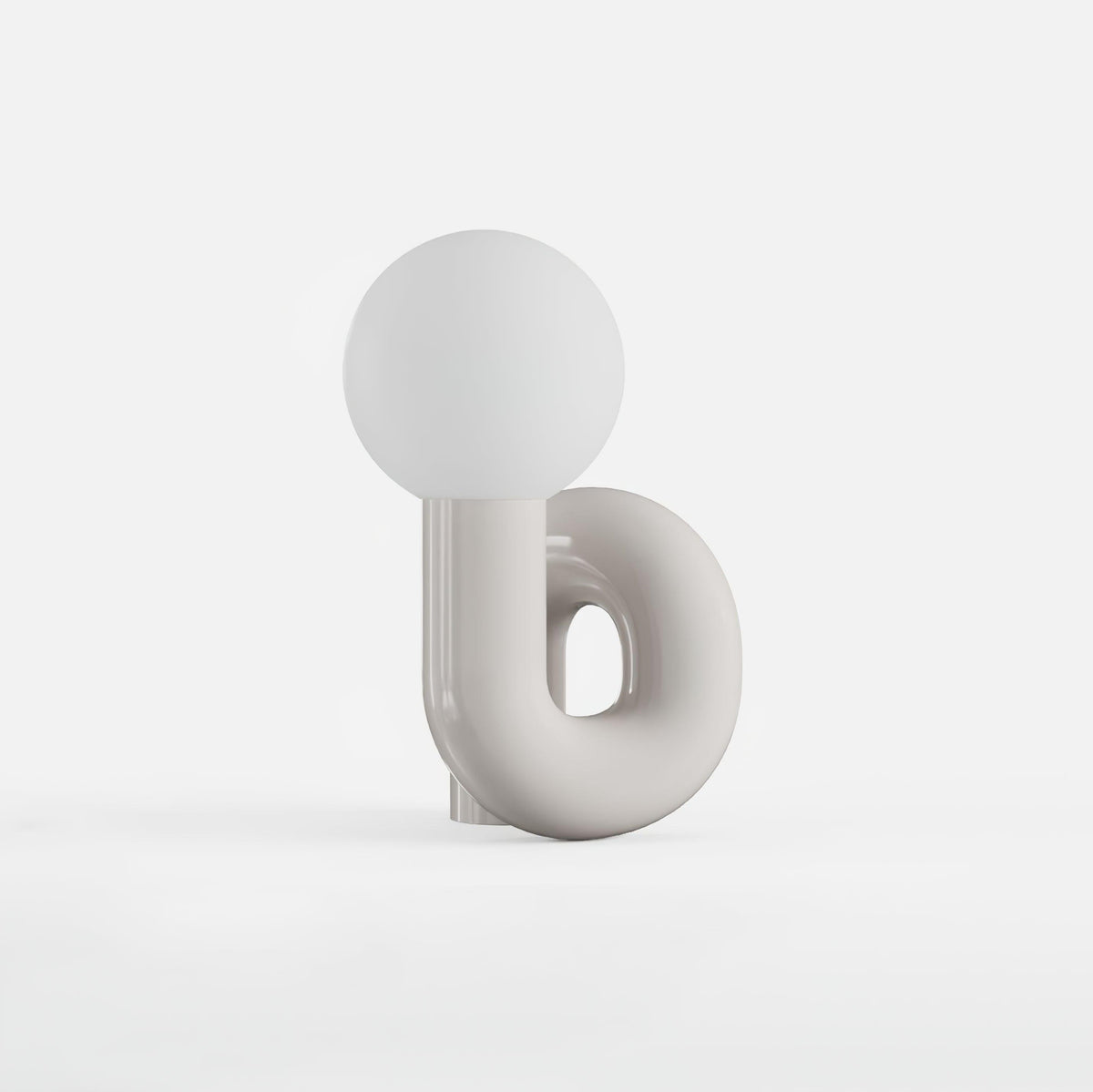 Soreeon lámpara de mesa de estilo lúdico N Shape todo en blanco