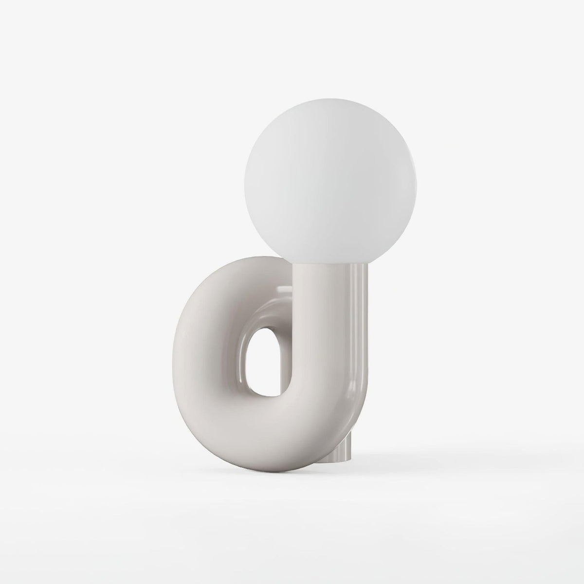 Soreeon lámpara de mesa de estilo lúdico N Shape todo en blanco